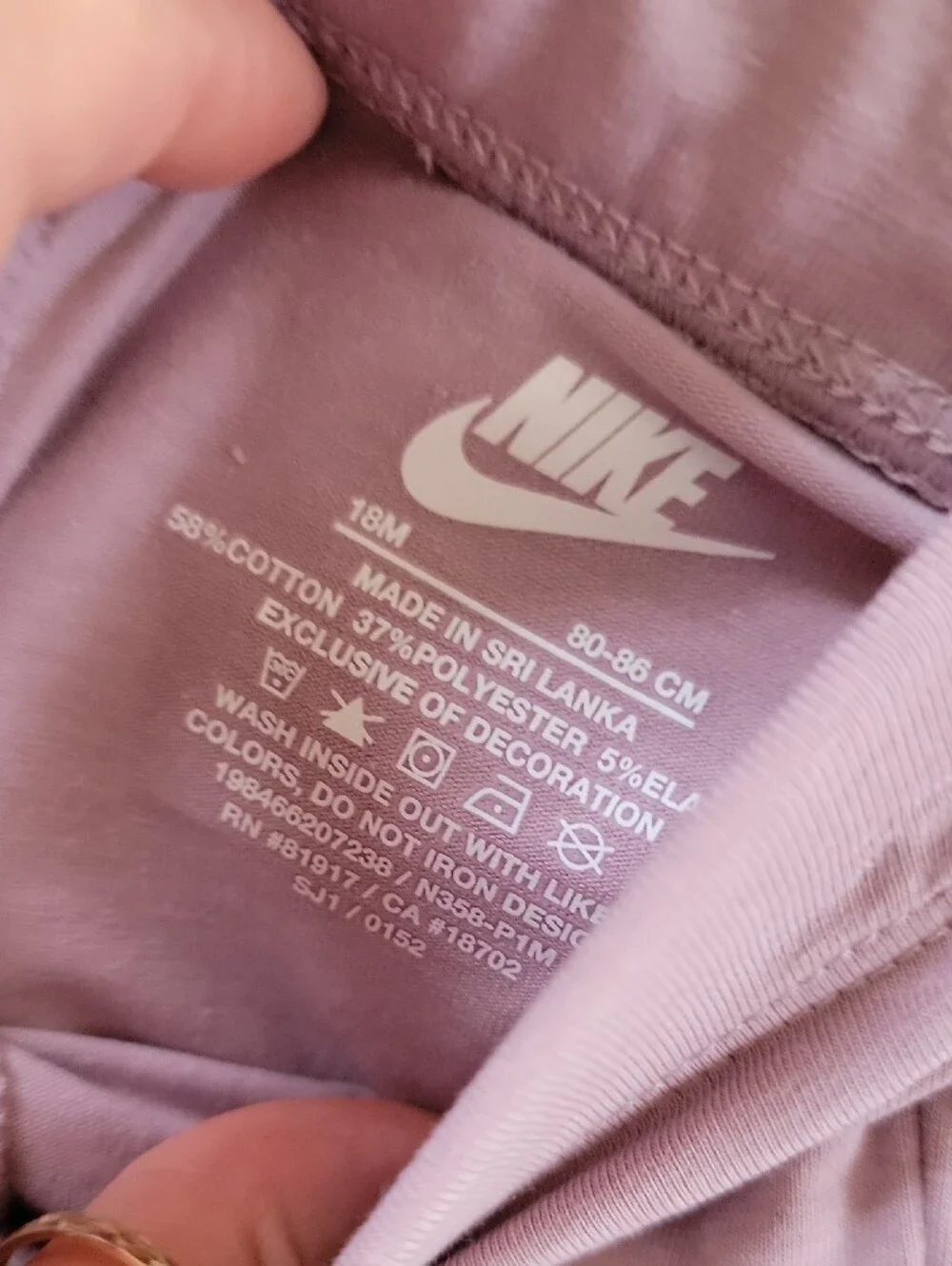 Nike Girls Lilac Crewneck Sweatshirt & Flare Pant Set NWT Sz 18m
